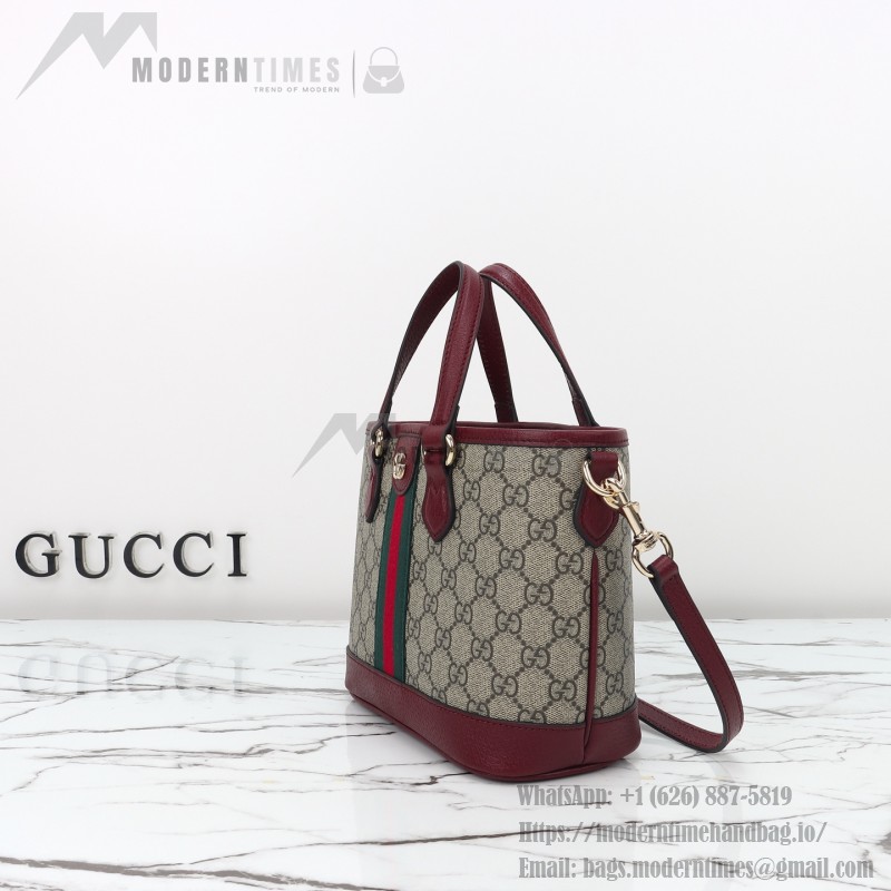 Gucci 836848 / 836849 Coffee Red Leather Handbag