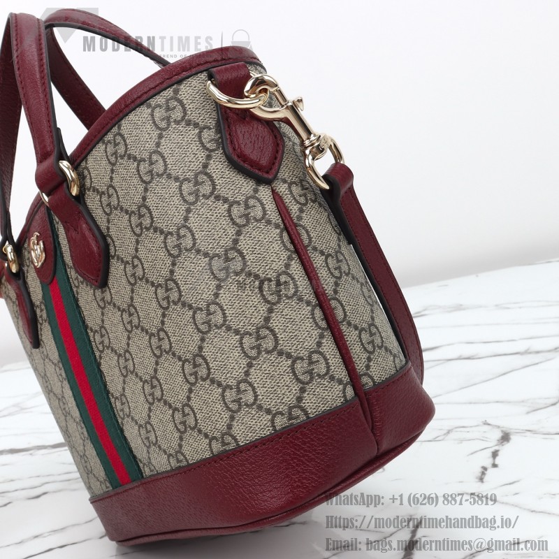 Gucci 836848 / 836849 Coffee Red Leather Handbag