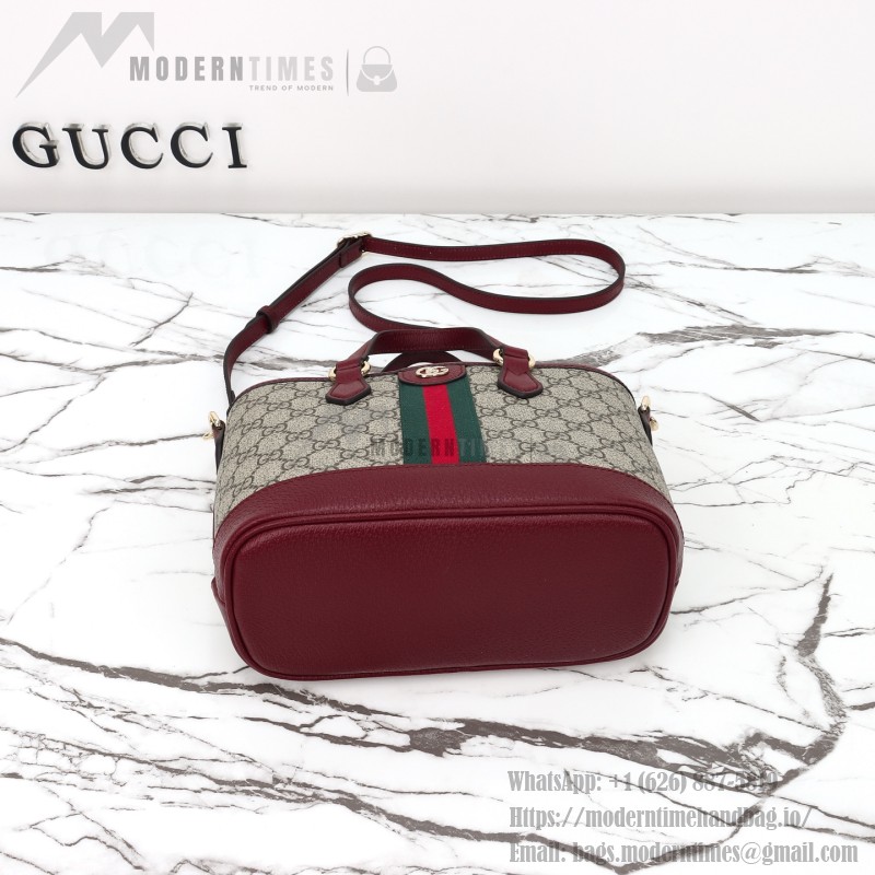 Gucci 836848 / 836849 Coffee Red Leather Handbag