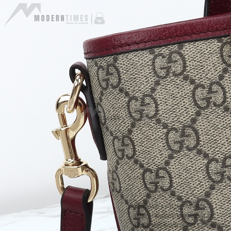 Gucci 836848 / 836849 Coffee Red Leather Handbag