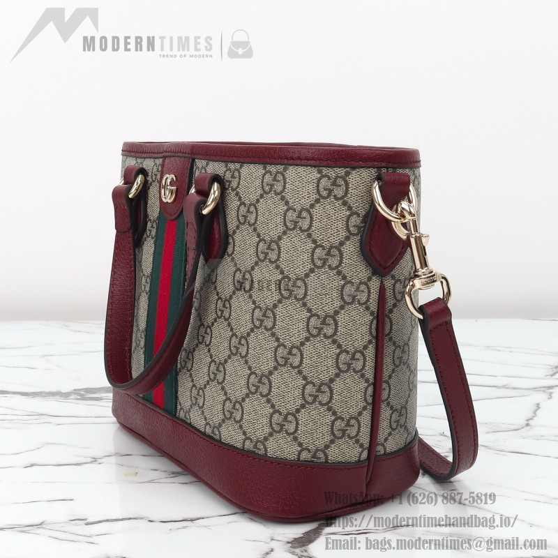 Gucci 836848 / 836849 Coffee Red Leather Handbag