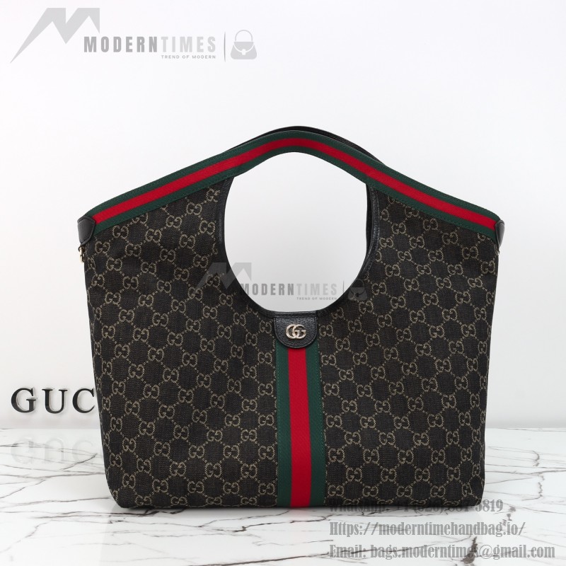 Gucci 860845 / 853971 Black Denim Tote Bag Small and Large Replica