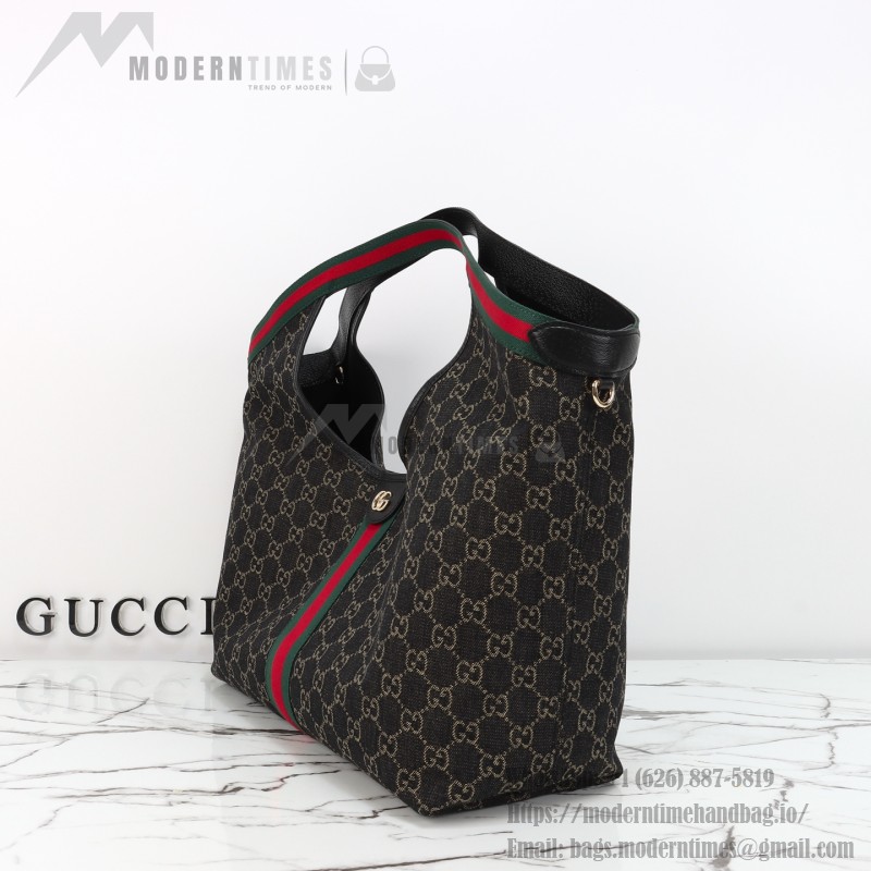 Gucci 860845 / 853971 Black Denim Tote Bag Small and Large Replica