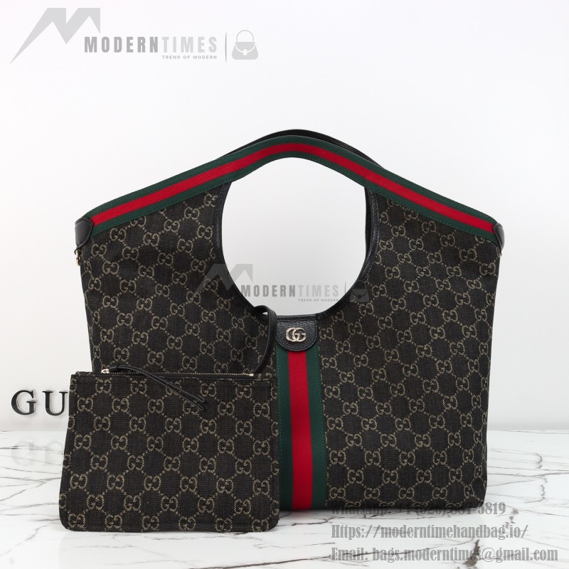 Gucci 860845 / 853971 Black Denim Tote Bag Small and Large Replica
