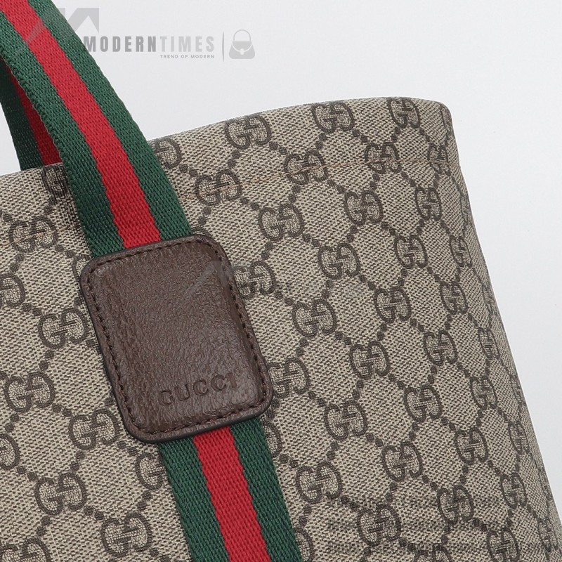 Gucci 763287 Apricot Brown Large Leather Tote Bag 39×41×16 cm