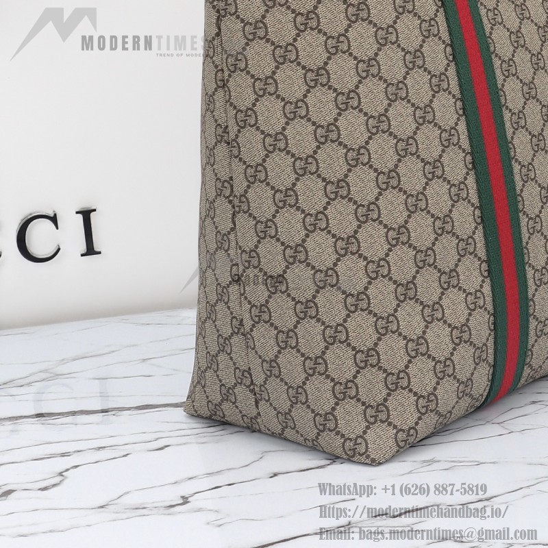 Gucci 763287 Apricot Brown Large Leather Tote Bag 39×41×16 cm