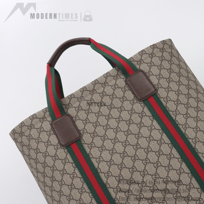 Gucci 763287 Apricot Brown Large Leather Tote Bag 39×41×16 cm