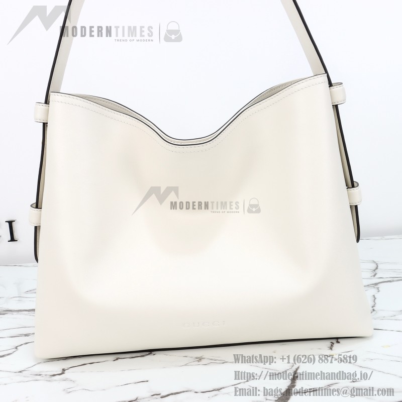 Gucci Brown Canvas Tote with Gray-Green and White Leather – Model 850926 / 850546