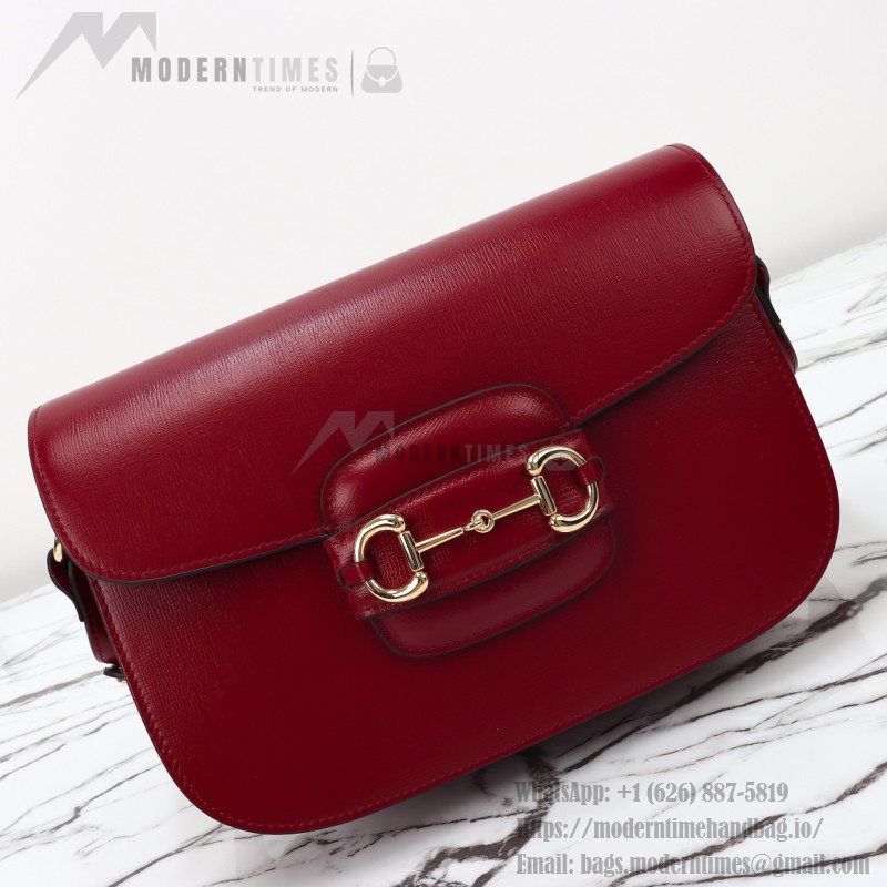 Gucci 602204 White Leather Shoulder Bag with Red and Green Accents
