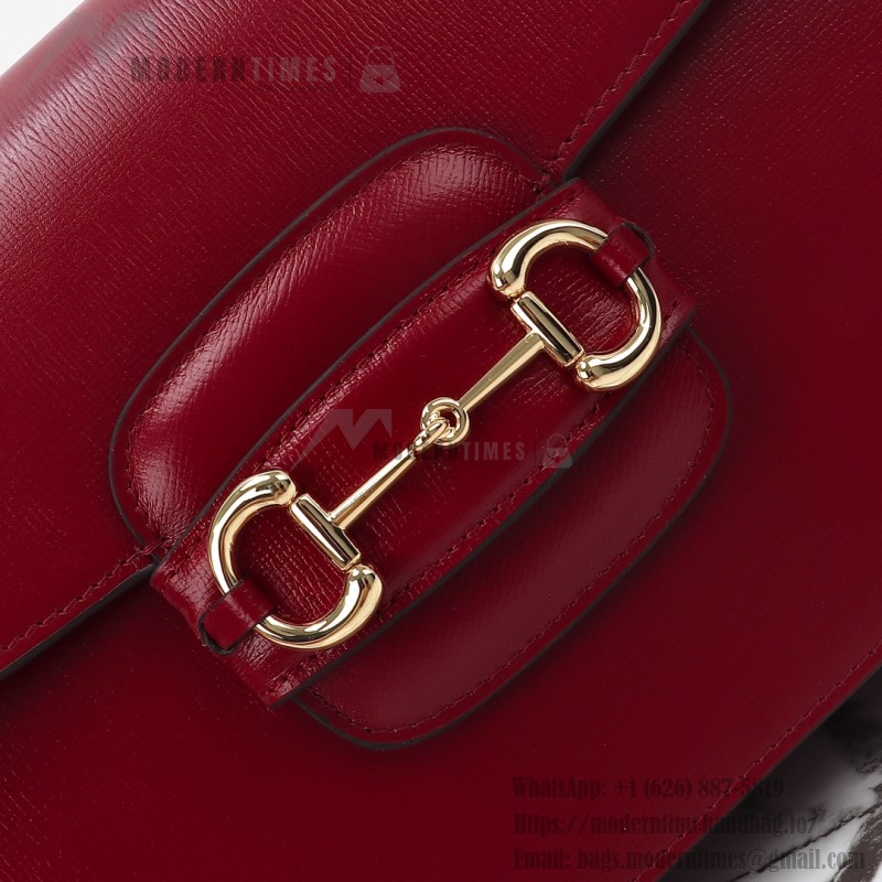 Gucci 602204 White Leather Shoulder Bag with Red and Green Accents