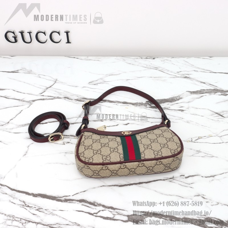 Gucci Mini Shoulder Bag Replica 838465 Apricot Brown and Brown-Red