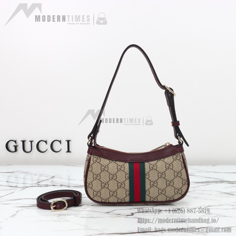 Gucci Mini Shoulder Bag Replica 838465 Apricot Brown and Brown-Red