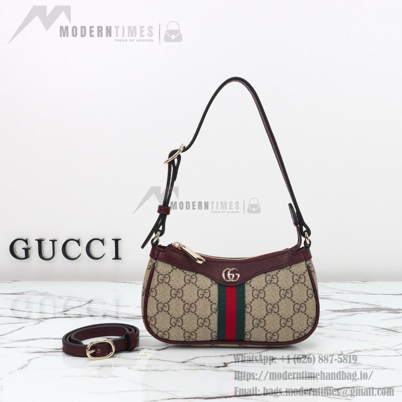 Gucci Mini Shoulder Bag Replica 838465 Apricot Brown and Brown-Red