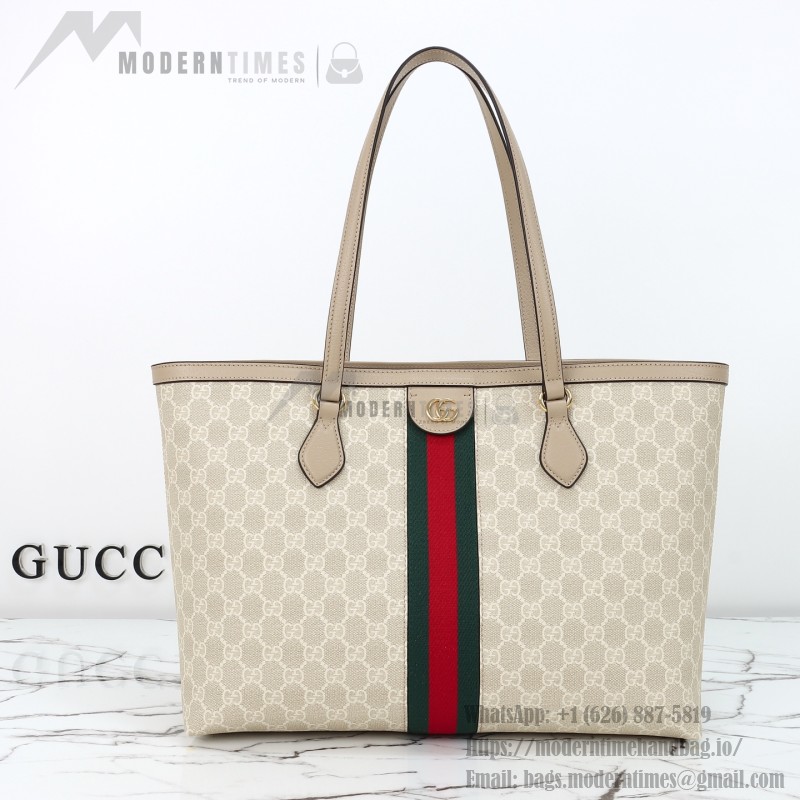 Gucci Tote Bag Replica 631685 in Blue, Beige, and Brown