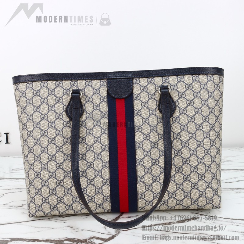 Gucci Tote Bag Replica 631685 in Blue, Beige, and Brown