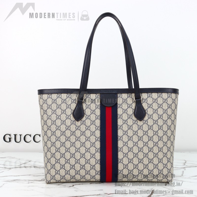 Gucci Tote Bag Replica 631685 in Blue, Beige, and Brown