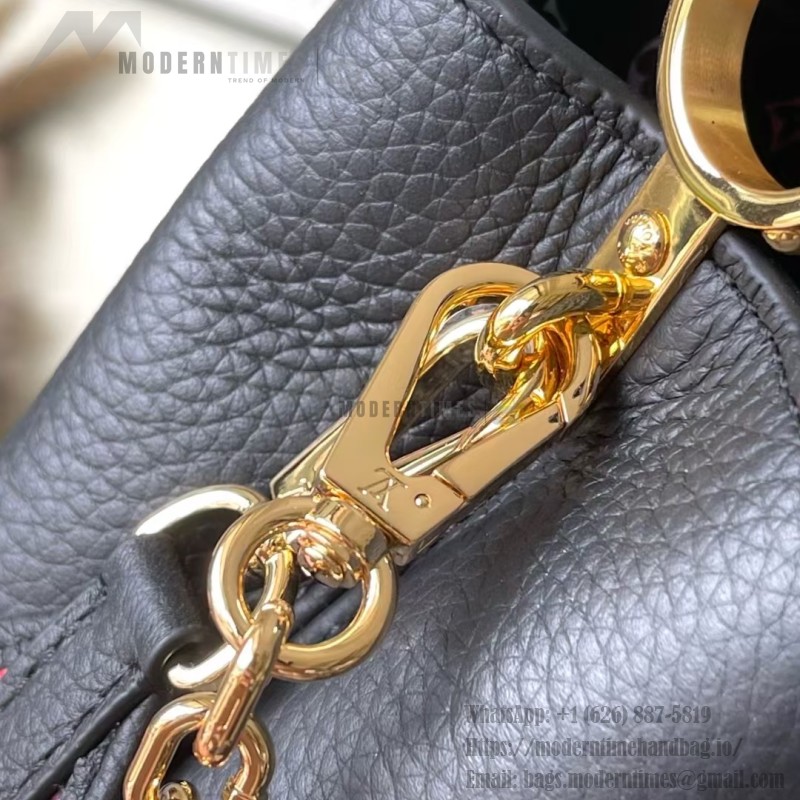 Louis Vuitton Capucines M13878 Murakami Panda Black Multicolor Handbag