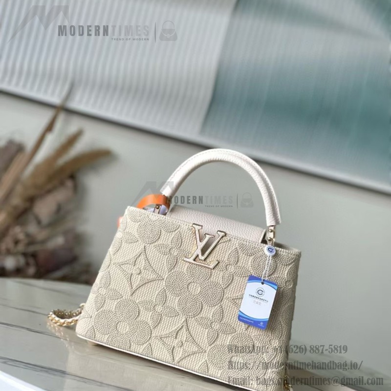 Louis Vuitton Capucines M14389 Garden Animation Embroidered Canvas Tote
