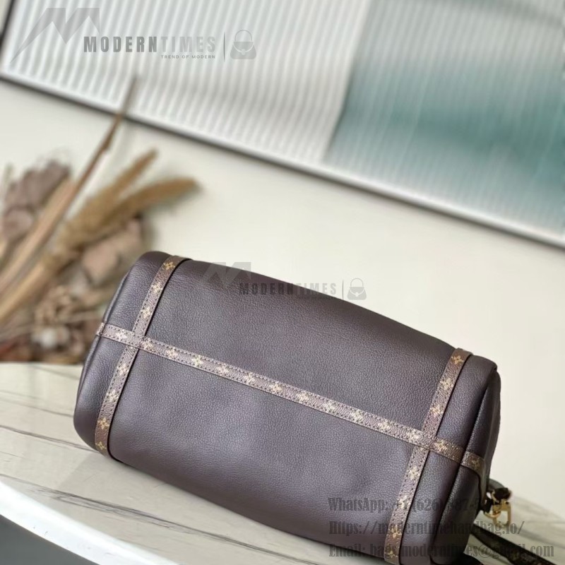 Louis Vuitton Express Medium Bag M26397 Brown Grained Leather with Monogram Trim – Top Replica