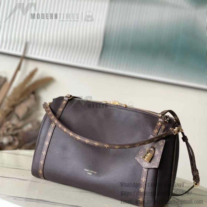 Louis Vuitton Express Medium Bag M26397 Brown Grained Leather with Monogram Trim – Top Replica