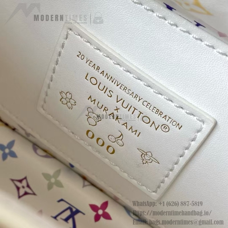 Louis Vuitton × Murakami Capucines M13253 Light Green Off-White Tri-Color Limited Edition – Premium Replica