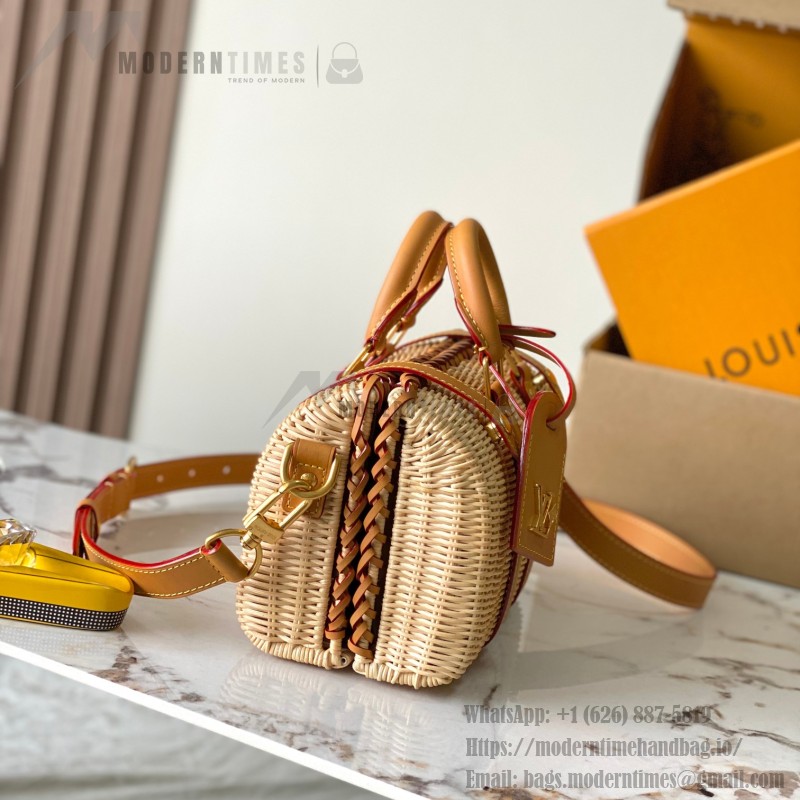 Louis Vuitton Keepall Bandoulière 25 M14455 Rattan Bag Premium MB Chip