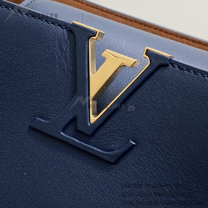 Louis Vuitton Capucines Souple Large Bag M14639 Deep Blue Full Leather