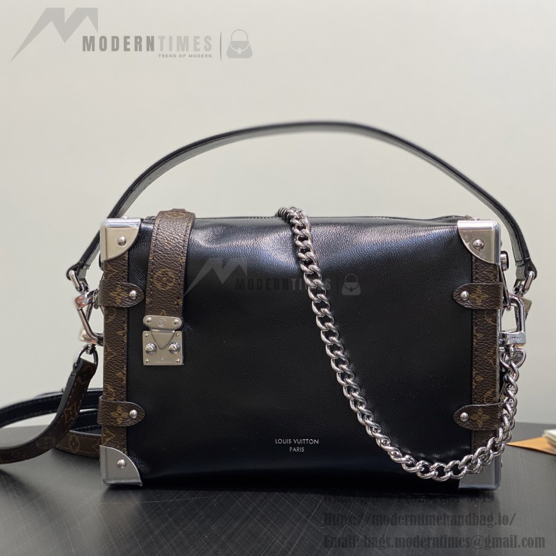 Louis Vuitton Side Trunk Vibe M15195 Black Leather Chain Bag
