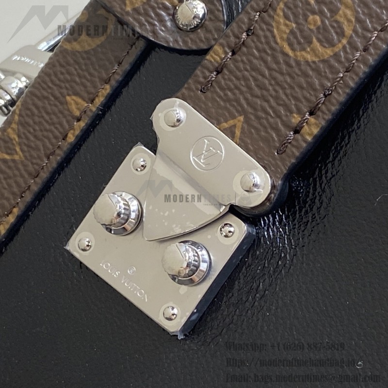 Louis Vuitton Side Trunk Vibe M15195 Black Leather Chain Bag