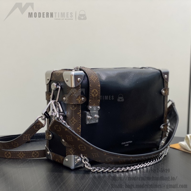 Louis Vuitton Side Trunk Vibe M15195 Black Leather Chain Bag