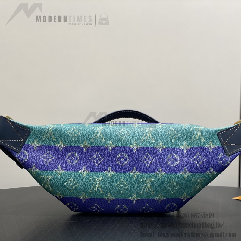 Louis Vuitton Rush Bumbag M25783 Blue Color-Block Waist Bag
