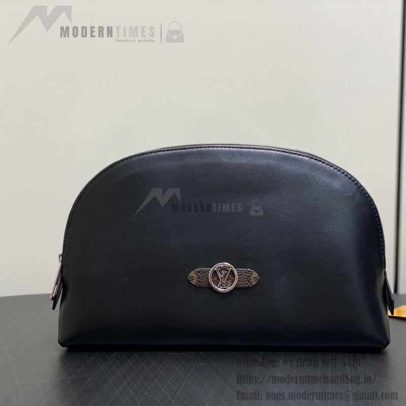 Louis Vuitton Pochette Cosmétique Black Lambskin Makeup Bag M15206 / M15205