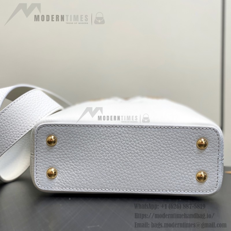 Louis Vuitton Capucines Mini M56669 White Taurillon Leather