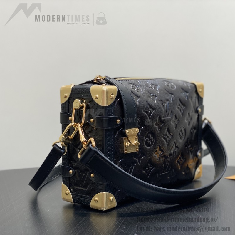 Louis Vuitton Side Trunk Medium Bag M26304 in Chocolate Monogram Saga Leather