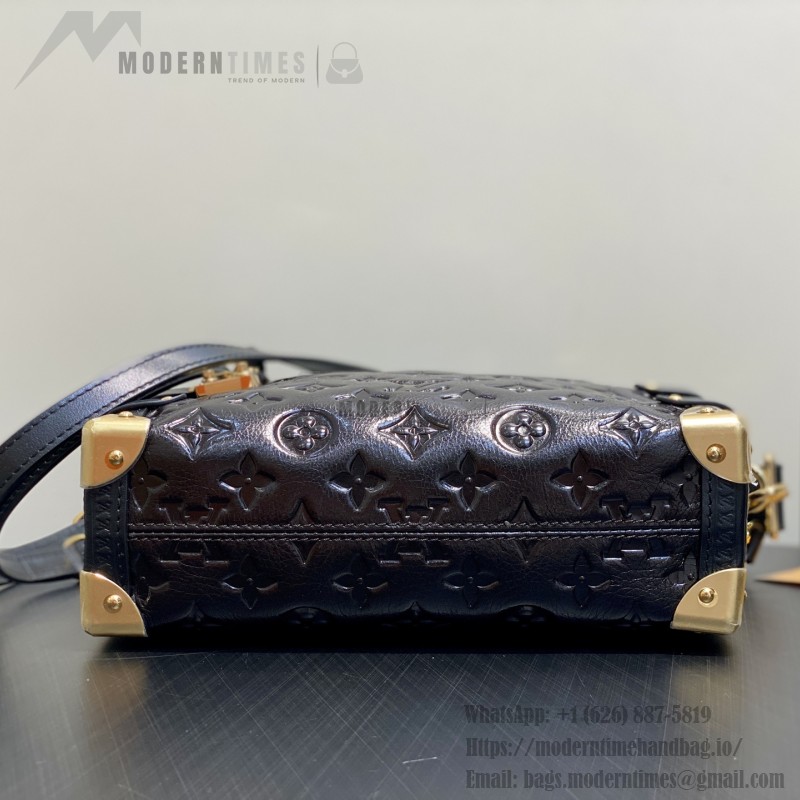 Louis Vuitton Side Trunk Medium Bag M26304 in Chocolate Monogram Saga Leather