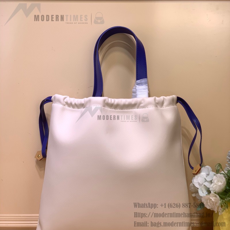 Louis Vuitton Dust Bag Tote Handbag M15235 White Suede Leather
