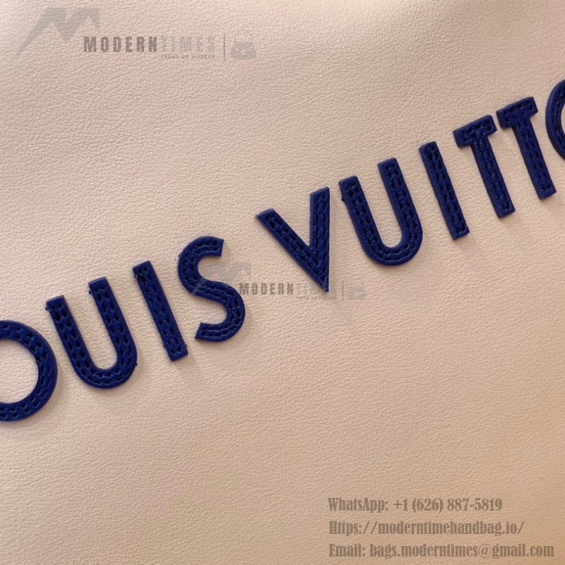 Louis Vuitton Dust Bag Tote Handbag M15235 White Suede Leather