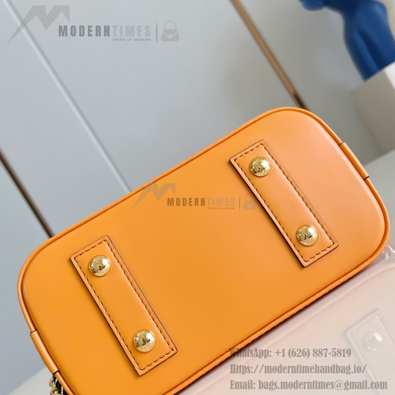 Louis Vuitton Alma Mini Handbag K00015 Turmeric Black Monogram Canvas