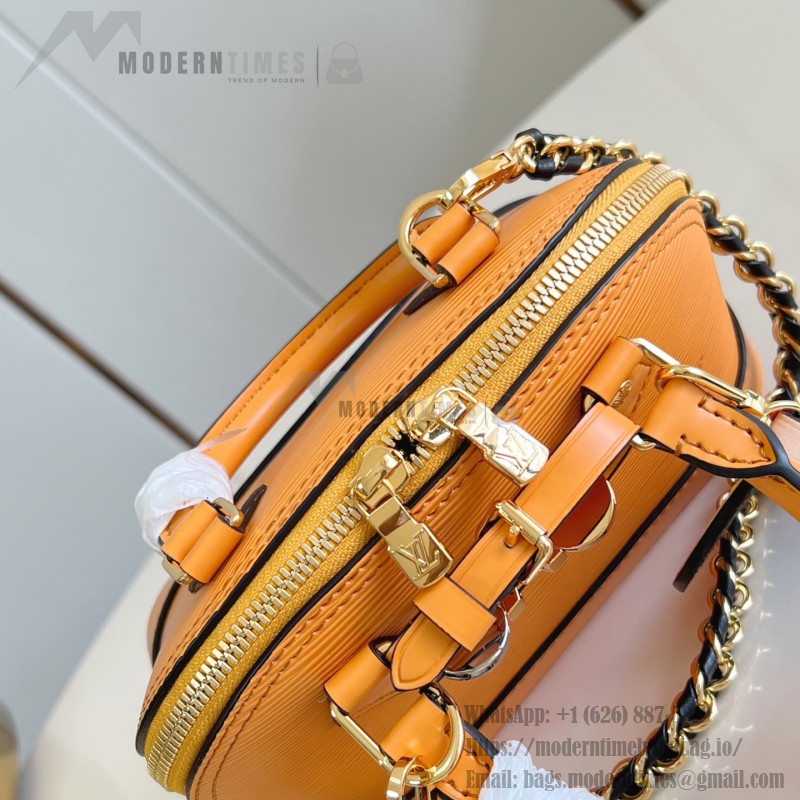 Louis Vuitton Alma Mini Handbag K00015 Turmeric Black Monogram Canvas