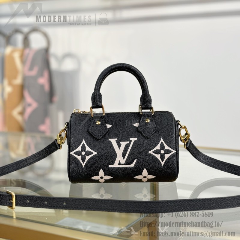 Louis Vuitton Nano Speedy M81456 Black Mini Handbag