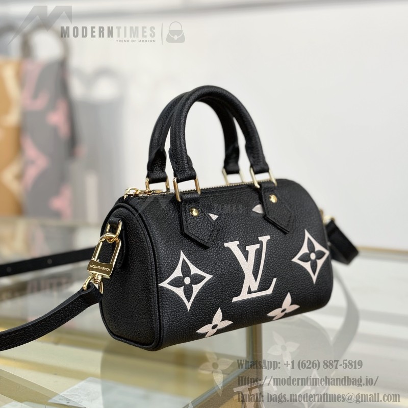 Louis Vuitton Nano Speedy M81456 Black Mini Handbag