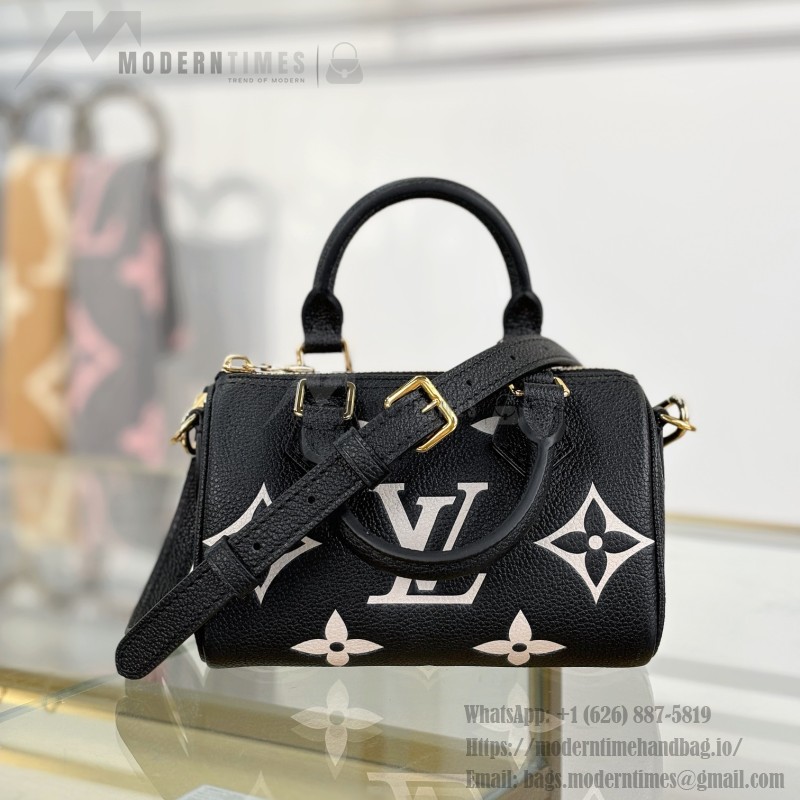 Louis Vuitton Nano Speedy M81456 Black Mini Handbag
