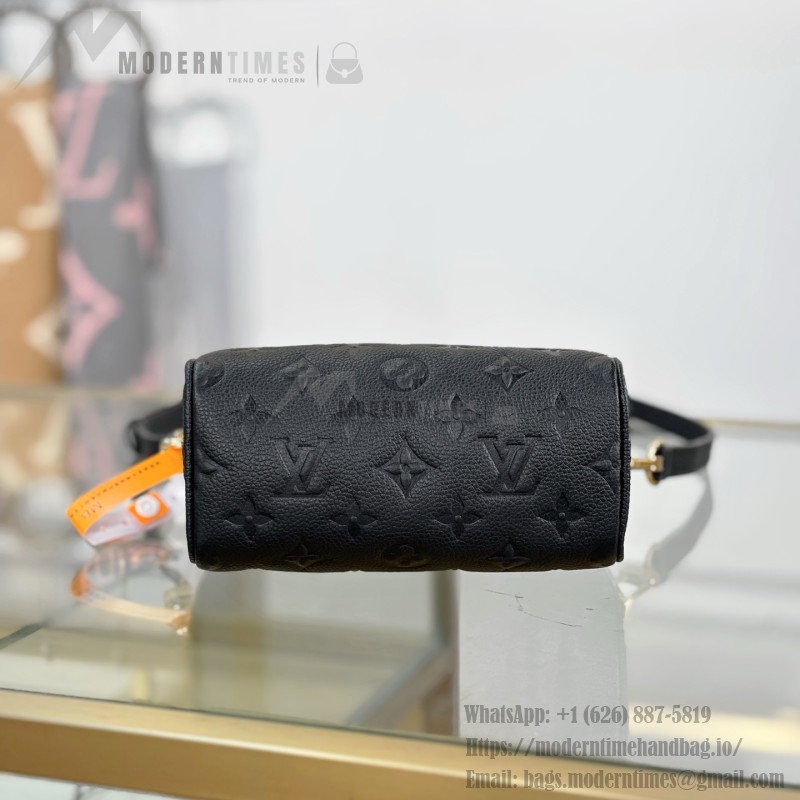 Louis Vuitton Nano Speedy M82450 Black MB Chip Replica Handbag