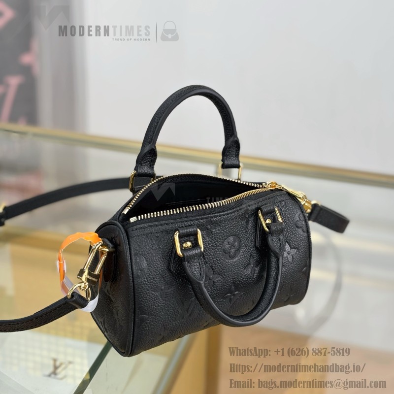Louis Vuitton Nano Speedy M82450 Black MB Chip Replica Handbag