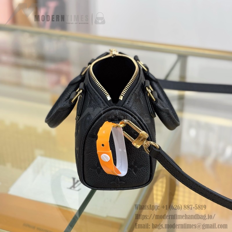 Louis Vuitton Nano Speedy M82450 Black MB Chip Replica Handbag