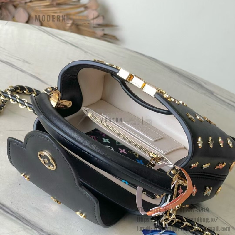 Louis Vuitton Capucines M14165 Murakami Re-Edition White Black Replica Handbag