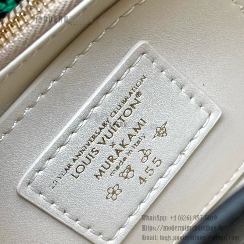 Louis Vuitton Capucines M14165 Murakami Re-Edition White Black Replica Handbag