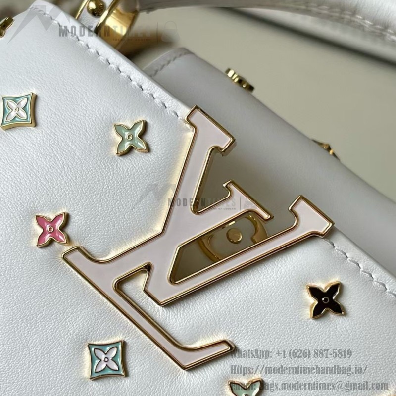 Louis Vuitton Capucines M14165 Murakami Re-Edition White Black Replica Handbag