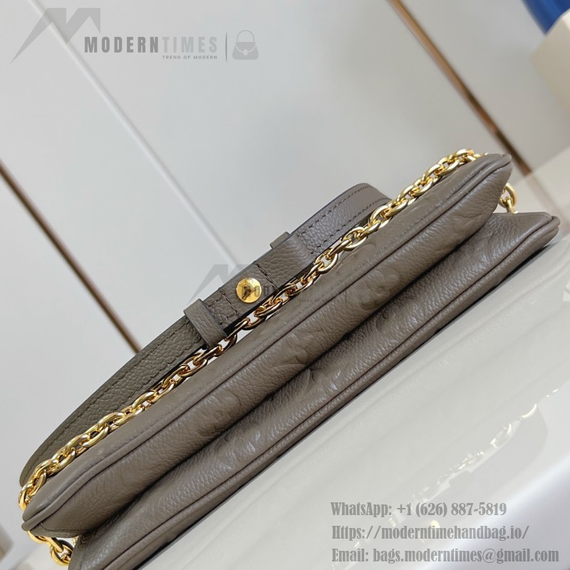 Louis Vuitton Liv Pochette M12916 Light Green Monogram Empreinte Replica