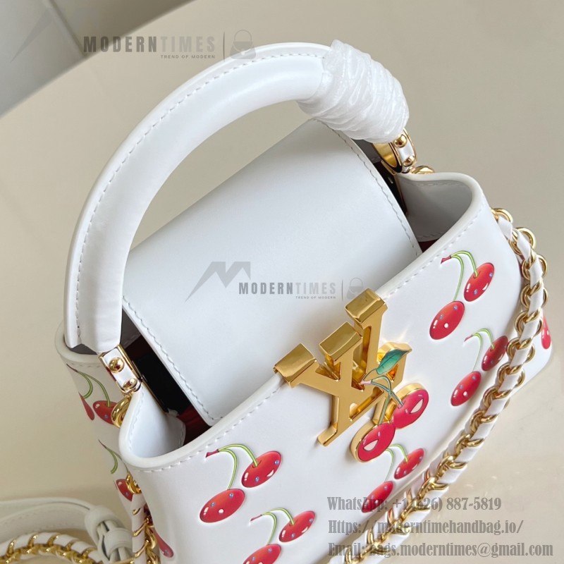 Louis Vuitton Capucines Mini M13251 Murakami Cherry Embossed Replica Handbag